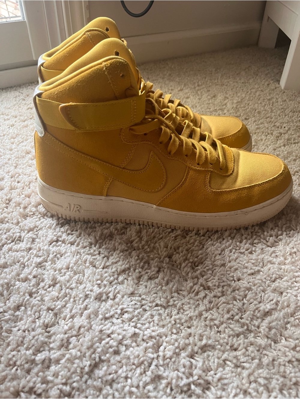 Nike High-Top Sneakers in Bright Yellow with White Sole